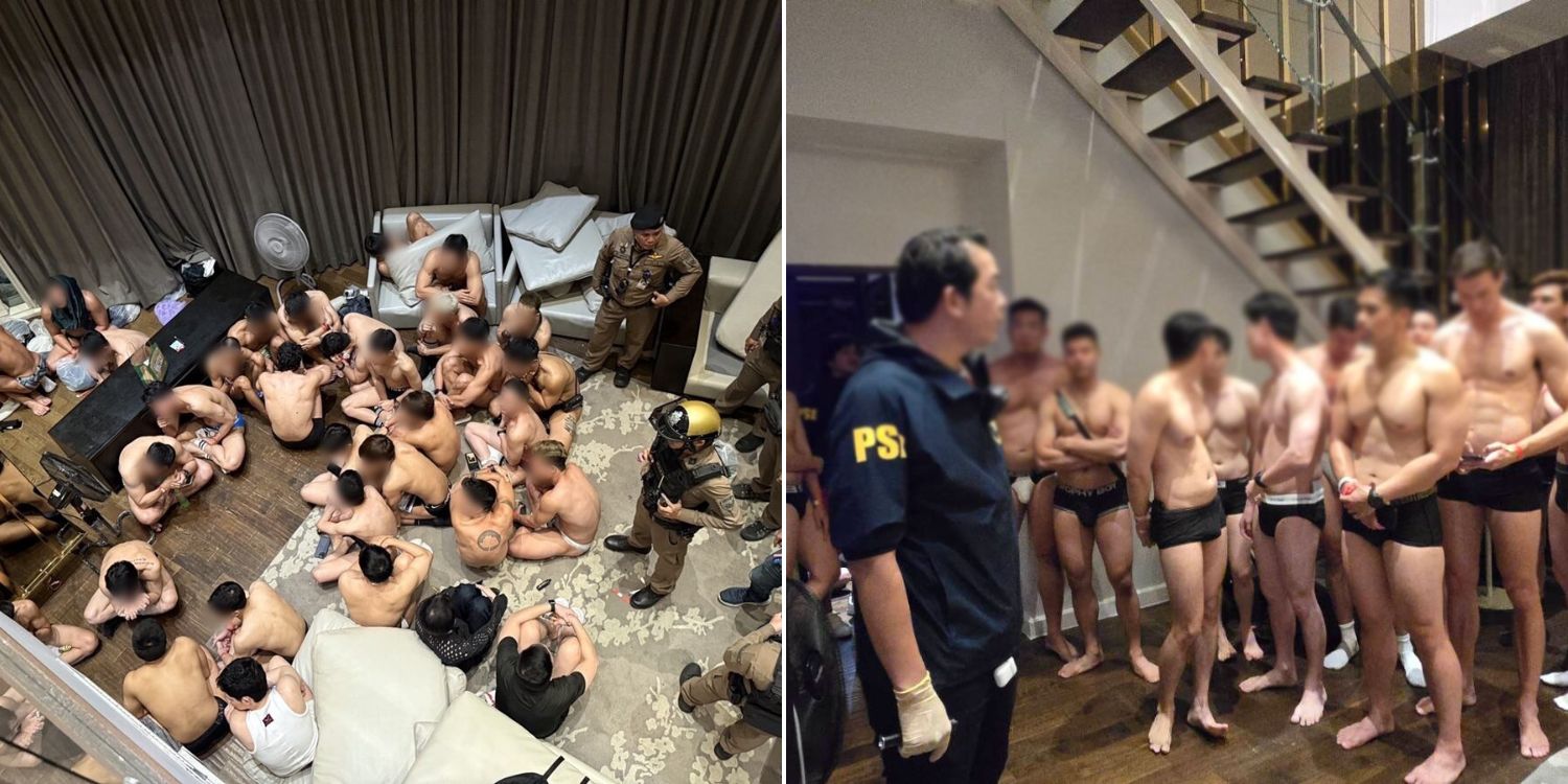Police raided hotel suite and arrested 124 people partying in just their underwear! 