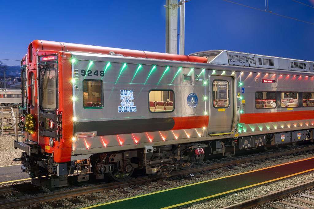 Metro-North’s holiday train is delighting and surprising NYC commuters — if they’re lucky enough to get on it