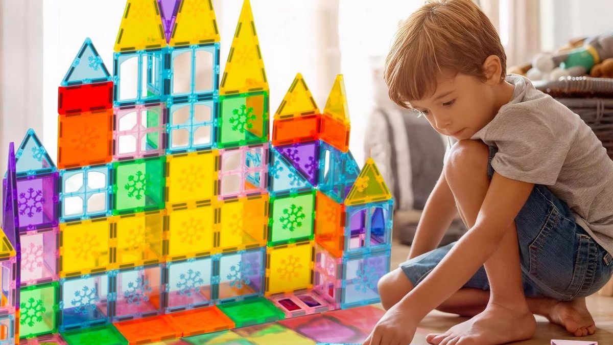 120-piece magnetic building block set for kids is on sale with 33% off and will arrive by Christmas