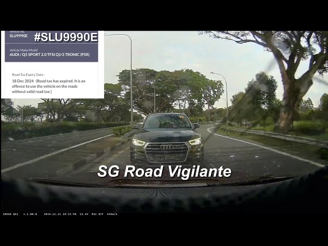 PIE audi with expired road tax since tailgating camcar