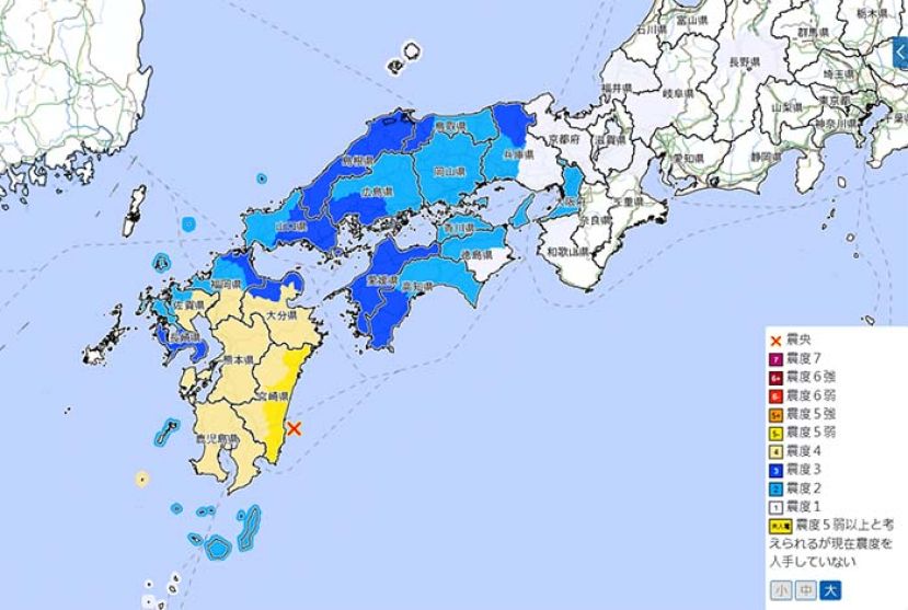 日本宫崎6.9强震　未来一周或再现5级地震