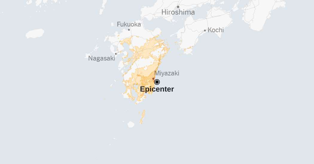 Map: 6.8-Magnitude Earthquake Strikes Near Japan