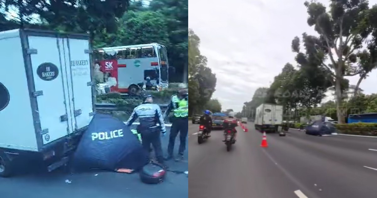 Motorcyclist and pillion rider die in accident involving 2 lorries on BKE