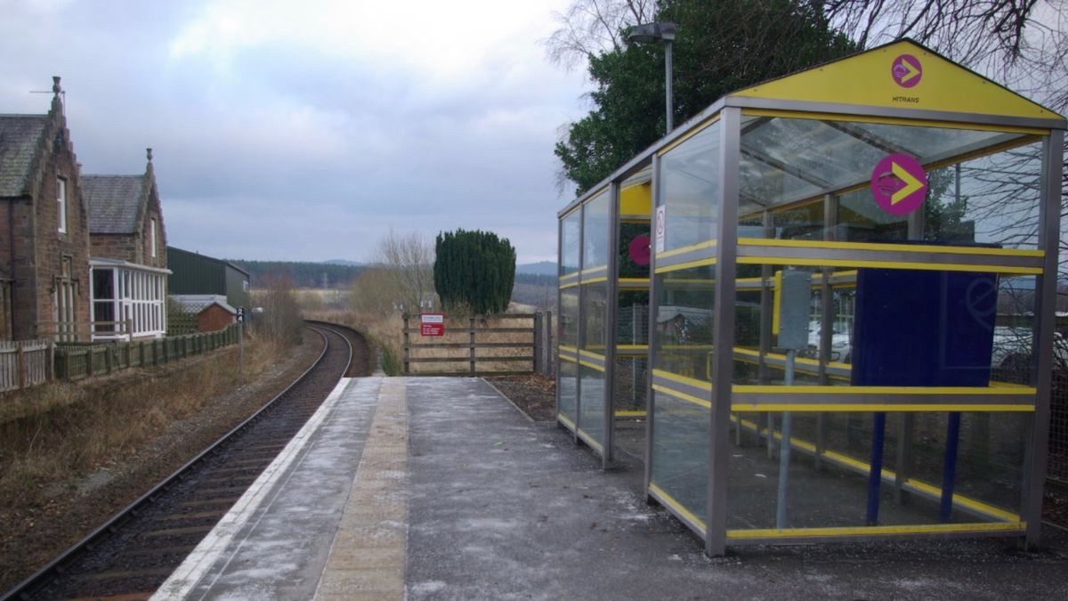 Inside UK's smallest railway station where people can barely get off the train