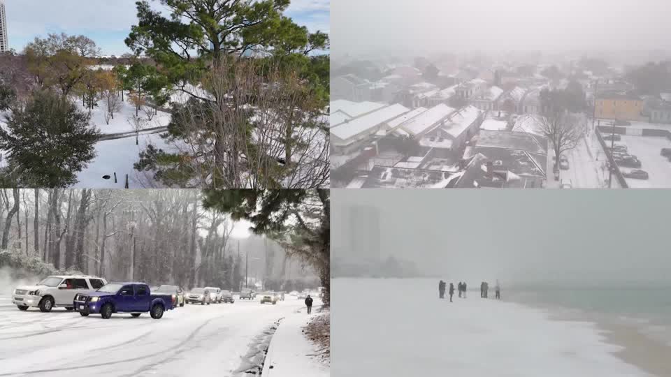 Rare winter storm hits U.S. South as deep freeze spreads