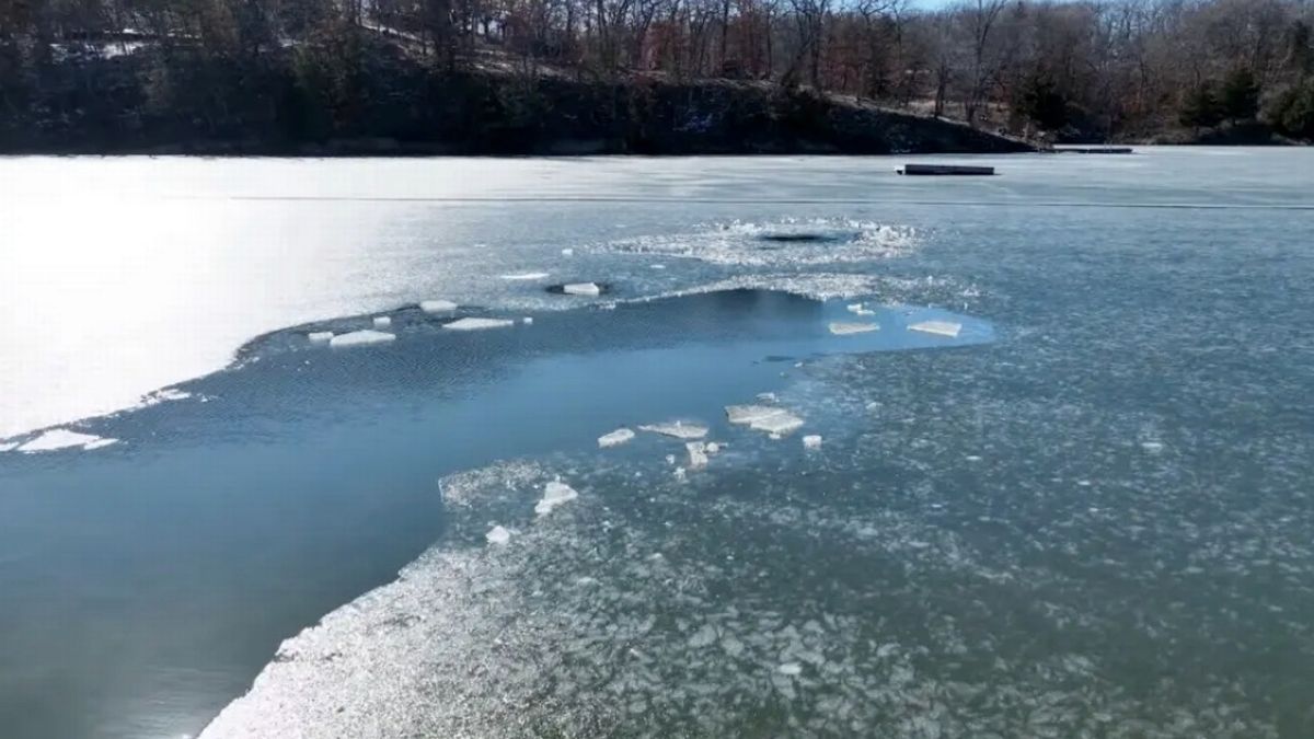 Drone search ends in tragedy as two children discovered trapped beneath frozen lake ice