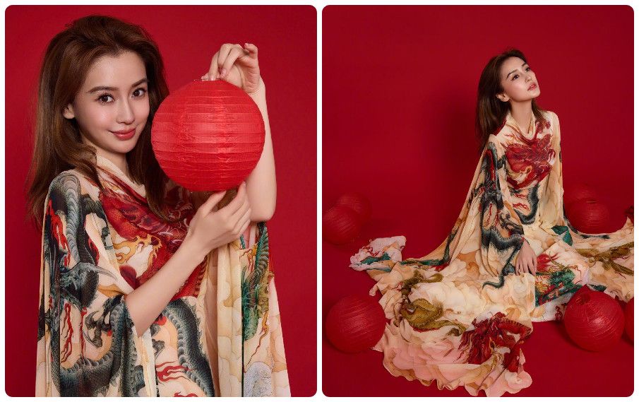 Angelababy stuns in festive CNY outfit, but fans can’t get over how much her 8YO son looks like Huang Xiaoming