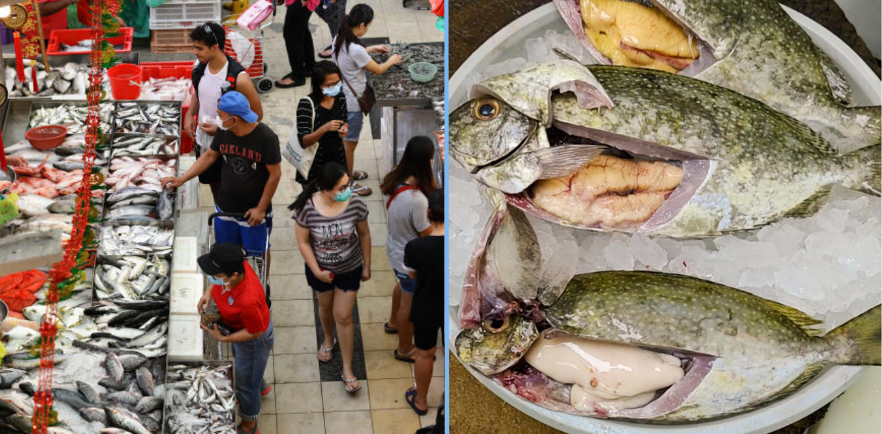 Rainy Weather Affects Supply of Rabbit Fish for CNY Day 1 & 2