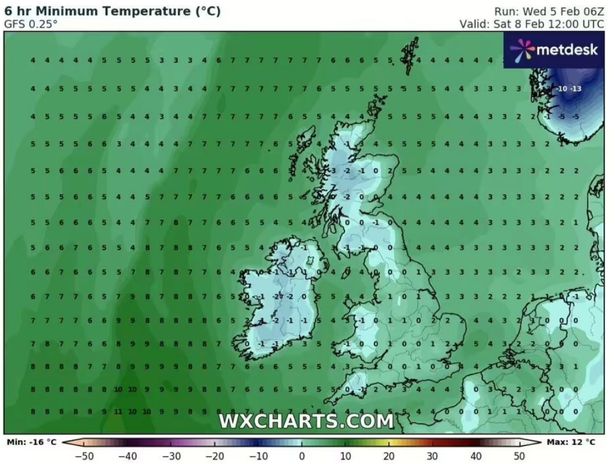 Weather maps turn purple as snow to sweep UK - see full list of regions that WON'T be hit