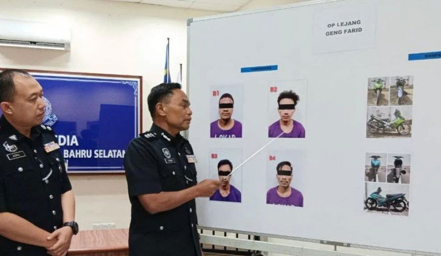 新山警方瓦解偷摩哆匪党　4嫌犯落网