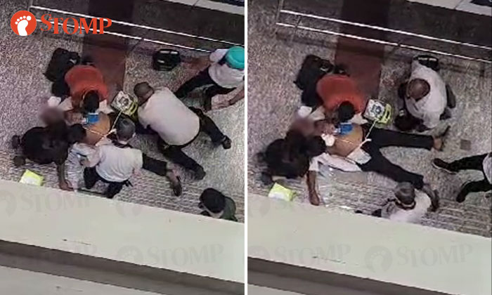 SBS Transit staff and commuters perform CPR on elderly man who collapsed at Little India MRT station