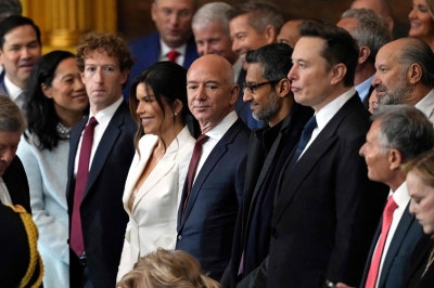 Billionaires stood at Trump’s swearing-in — seven weeks later, they’re down US$210b