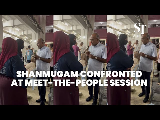 2 women confront Shanmugam at his Meet-the-People Session in Chong Pang