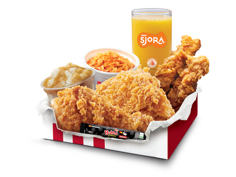 KFC S’pore Collabs With Korean Spicy Instant Noodle Brand Samyang Buldak For Limited-Time Menu