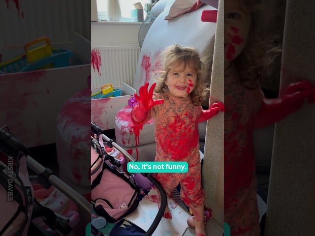 A Toddler Paint Disaster🖌️