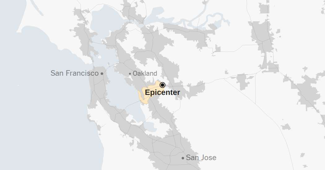 Map: 3.9-Magnitude Earthquake Strikes the San Francisco Bay Area