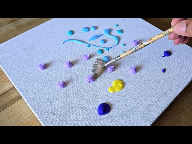 Easy Acrylic Painting Technique / Abstract Landscape Painting / Color Splash Painting