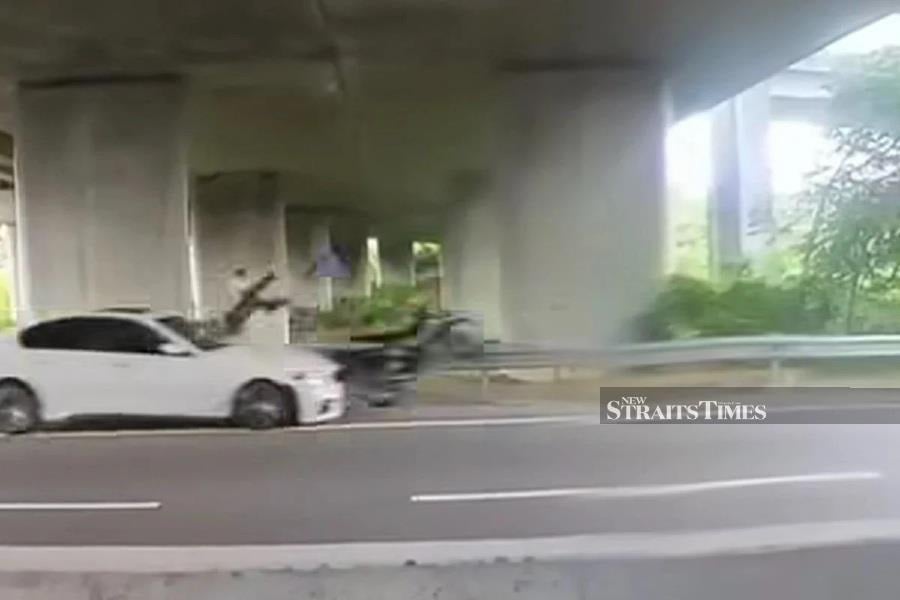 Man arrested after crash leaves 76-year-old motorcyclist seriously injured