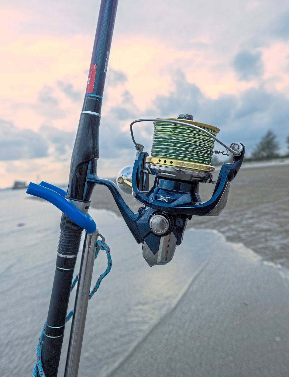 Hooking giants in the surf