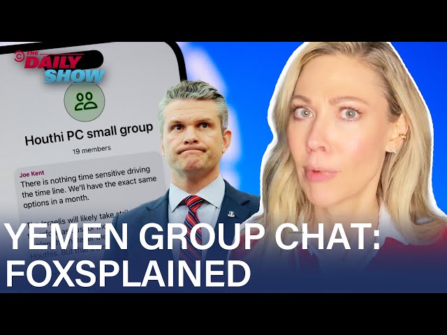 Desi Lydic Foxsplains the Yemen War Plan Group Chat | The Daily Show