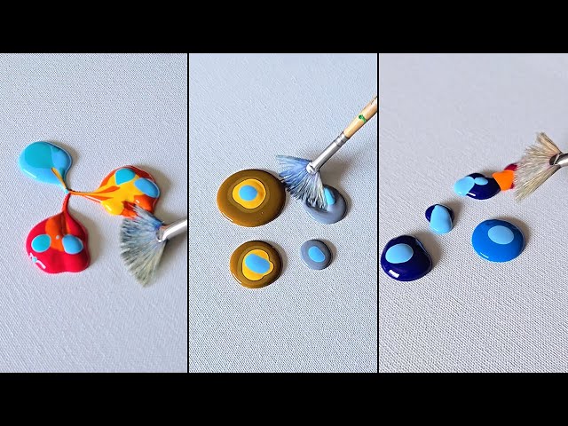 Compilation Of 3 Abstract Landscape Painting / Acrylic Painting Technique / DIY