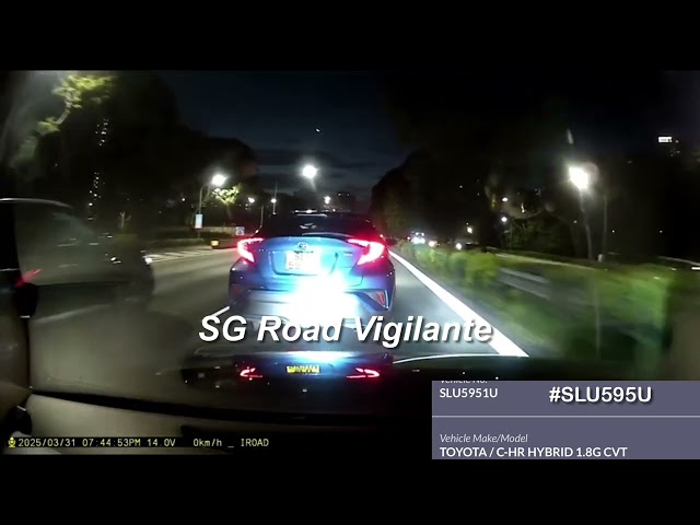 aye toyota chr cut in recklessly hog lane brake check