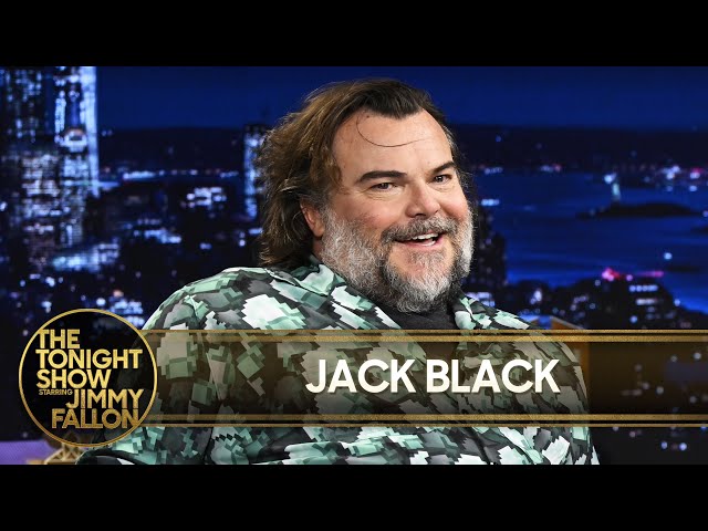 Jack Black Shreds the Guitar During Tonight Show Entrance; Talks Making Songs for A Minecraft Movie