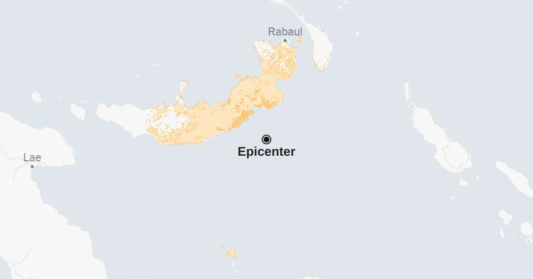 Map: Earthquake Near Papua New Guinea Prompts Tsunami Alert