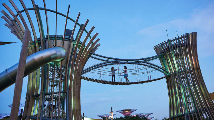 Gardens by the Bay has a new free-entry outdoor zone with light projections and bunny-themed play elements