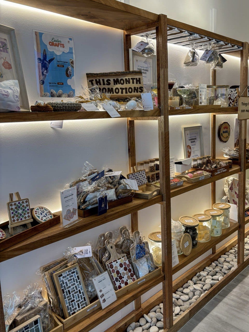 Relax and enjoy unique crafts, drinks, and food at this art cafe in Singapore featuring hand-poured candle-making, mosaic tile art, soap-making, leather crafting and more