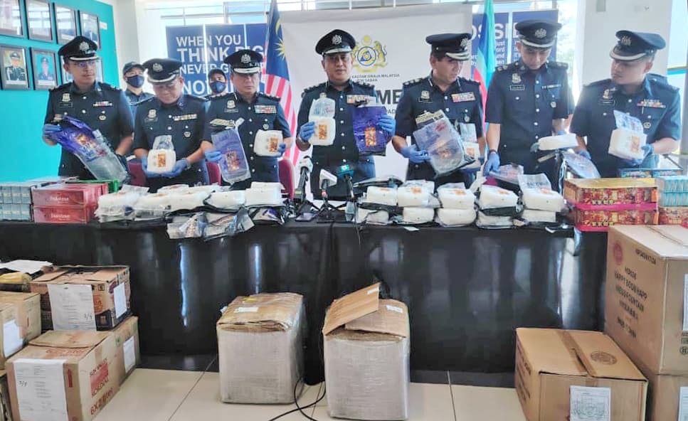 RM2 million in drugs, firecrackers, cigarettes seized in Sabah