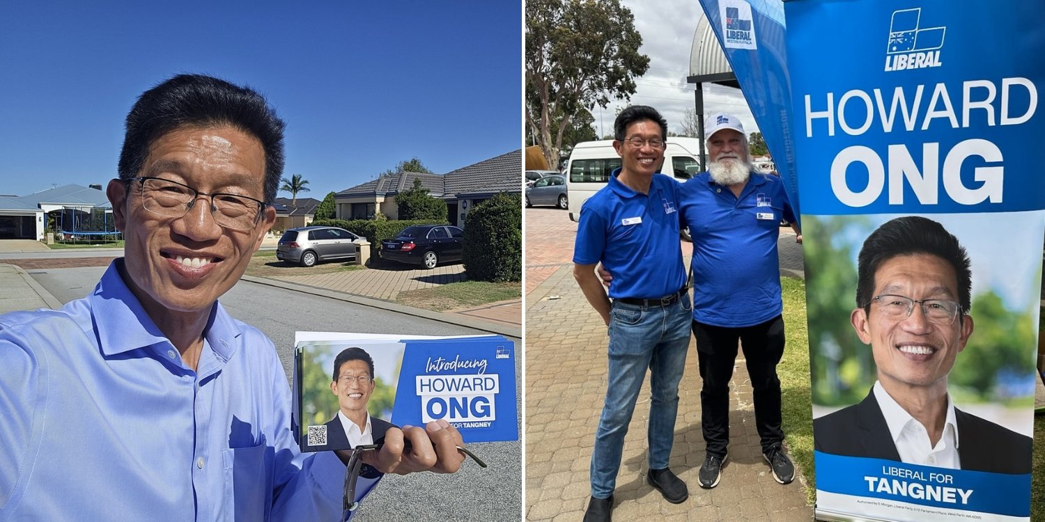 Ong ye Kung’s elder brother running for parliament in australia, representing liberal party