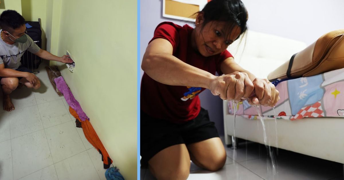 Running Air Conditioner Left Behind by Travelling Couple Causes Extensive Water Damage to Neighbouring HDB Units