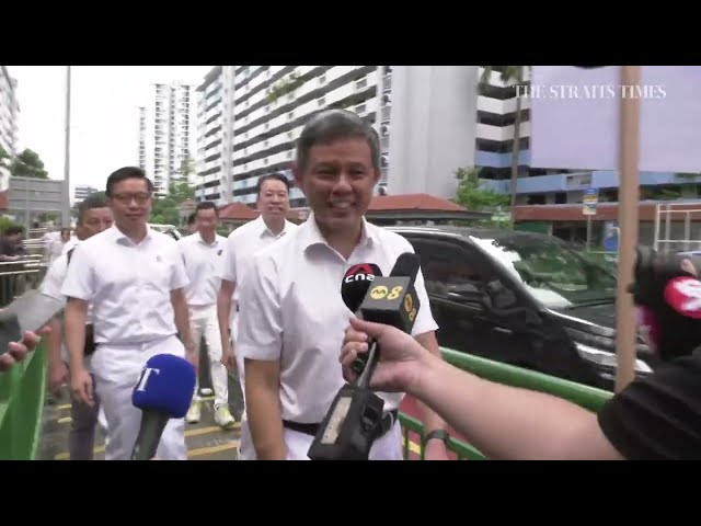 Incumbent Tanjong Pagar GRC MP Chan Chun Sing arrives at nomination centre | GE2025