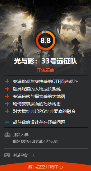 法国RPG《光与影：33号远征队》M站94分：今年M站最高分！