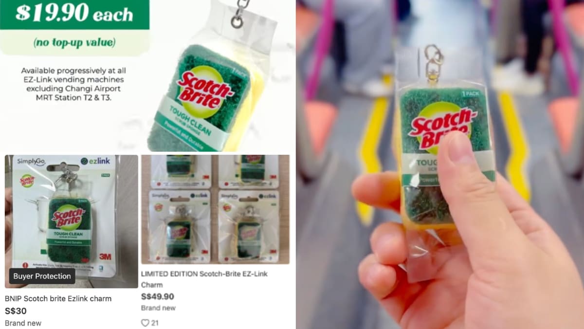 People Are Now Selling The Viral S$19.90 Scotch Brite EZ-Link Charm For S$49.90 On Carousell