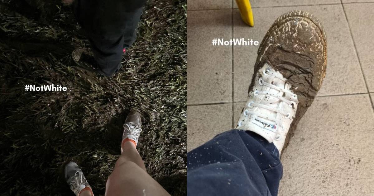 Attendees at WP's Sengkang rally show off #NotWhite shoes as mark of solidarity