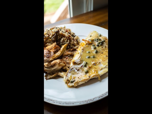 Fish with Wild Rice and Mushrooms