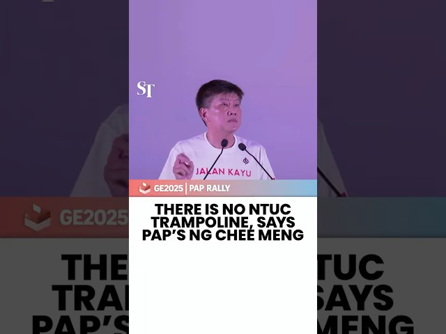 Ng Chee Meng responds to claims of NTUC being a ‘safety net’ for candidates who lose | GE2025