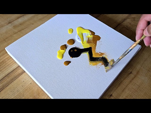 Easy Abstract Painting Technique / Mark Making / Acrylic Painting