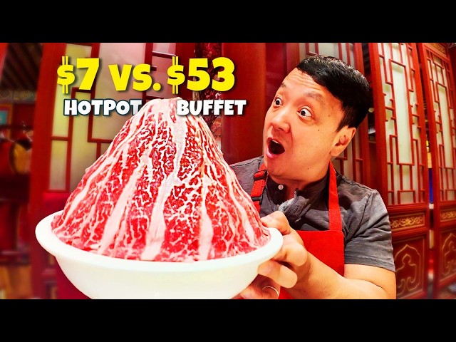 $7 vs. $53 HOTPOT BUFFET! The CHEAPEST vs. MOST EXPENSIVE in Manila Philippines