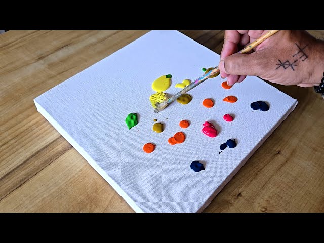 Easy Acrylic Painting Technique / Abstract Landscape Painting / Step By Step For Beginners