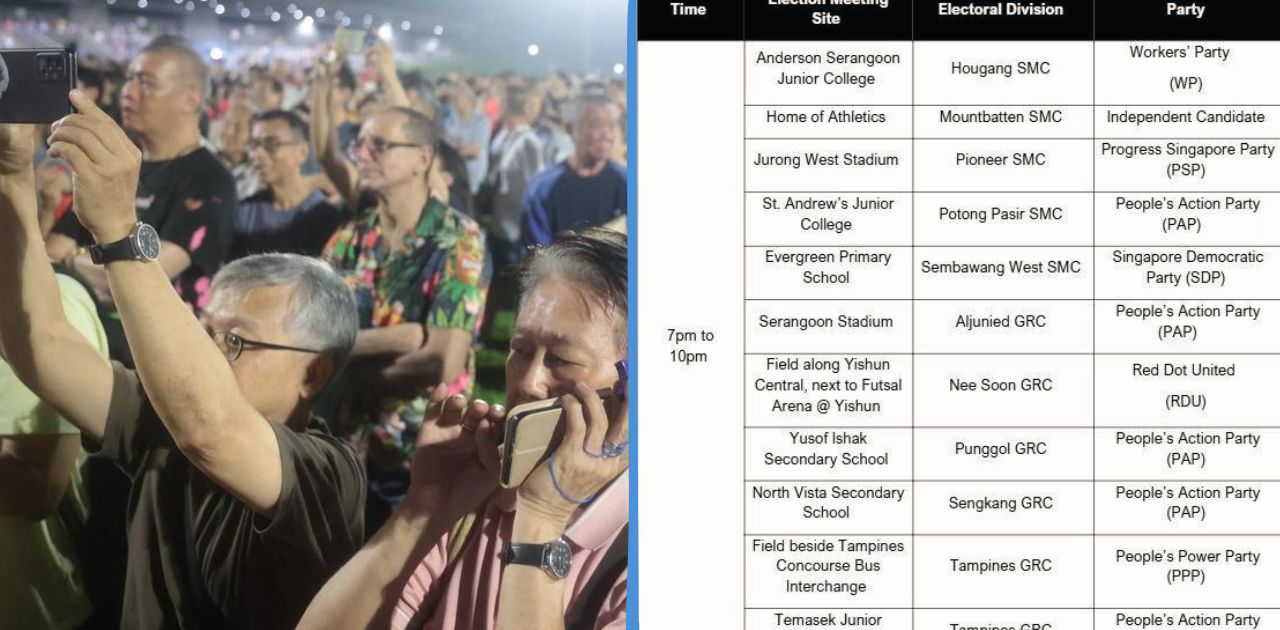 PAP Organizes Five Separate Rallies while Opposition Parties Secure Six Locations for 1 May Final Campaign Push