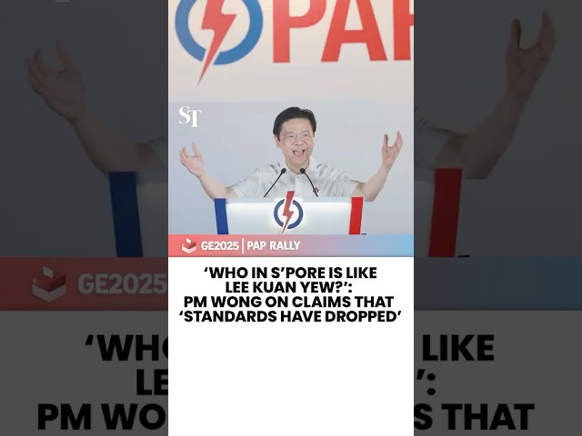 PM Wong says he is his own person, cannot compare himself to Lee Kuan Yew | GE2025
