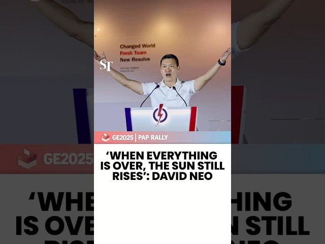‘When everything is over, the sun still rises’: David Neo | GE2025