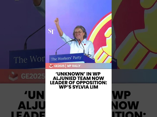 ‘Unknown’ in WP Aljunied team now Leader of Opposition: WP’s Sylvia Lim | GE2025