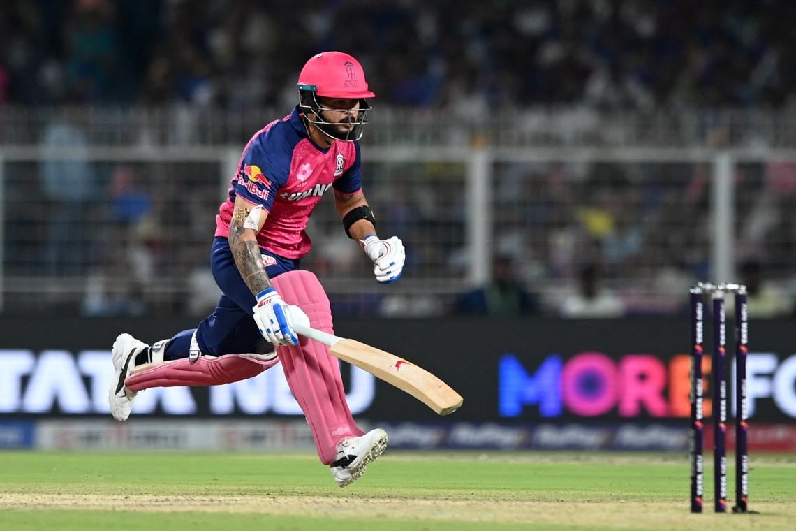 Parag hits six sixes in a row but Rajasthan fall short in chase