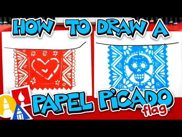 How To Draw Papel Picado Flags