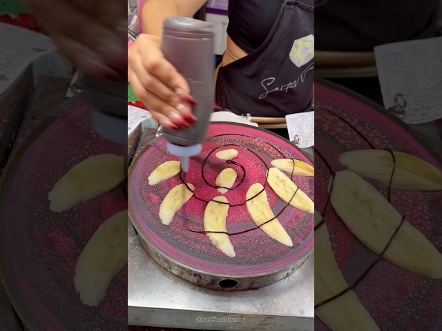 Charcoal Banana Chocolate Crepe
