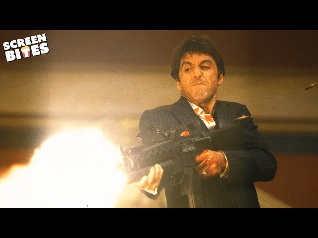 Say Hello To My Little Friend (Iconic Scene) | Scarface (1983) | Screen Bites